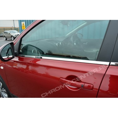 Молдинги на стекла дверей Nissan Qashqai (2007-2013) бренд – Omtec (Omsaline) главное фото